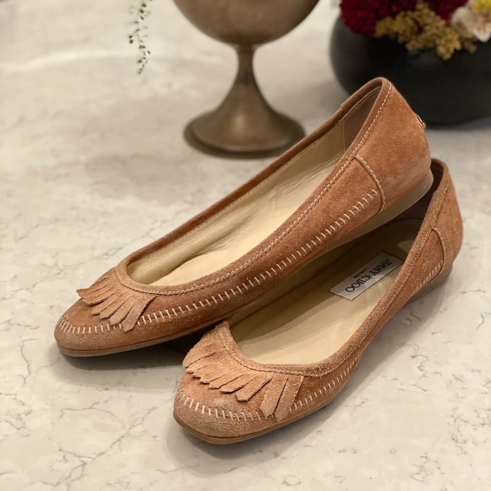 JIMMY CHOO Suede Moccasins
